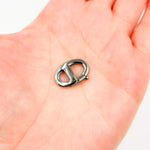 Load image into Gallery viewer, Black Rhodium Sterling Silver Marina Clasp