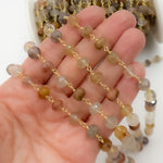 Load image into Gallery viewer, Gold Plated Sterling Silver Quartz Rutile Wire Chain