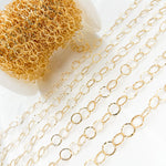 Load image into Gallery viewer, 14K Gold Filled Hammered Round Link Chain