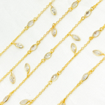 Load image into Gallery viewer, Cubic Zirconia Marquise Shape Dangle & Connected Wire Chain