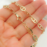 Load image into Gallery viewer, 14k Solid Yellow Gold Flat Mariner Link Chain