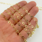 Load image into Gallery viewer, Gold Plated Sterling Silver Diamond Cut Circle Link Chain