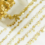 Load image into Gallery viewer, Gold Plated Sterling Silver Dangle Square Chain