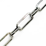 Load image into Gallery viewer, Black Rhodium Sterling Silver Flat Paperclip Long and Short Chain