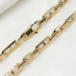 Load image into Gallery viewer, 14K Solid Hollow Gold Diamond Cut Cut Marina and Cable Link Chain