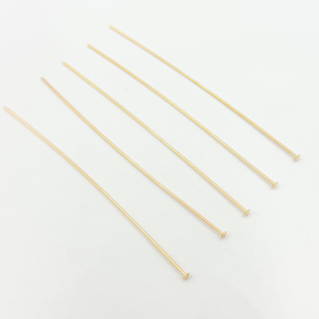 Gauge Gold-filled Flat 2 Inch Headpin