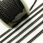 Load image into Gallery viewer, Black Rhodium Matt Sterling Silver Curb Chain