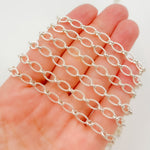 Load image into Gallery viewer, Sterling Silver Twisted Oval and Round Link Chain