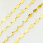 Load image into Gallery viewer, Gold Plated 925 Sterling Silver Flat Disc Chain.