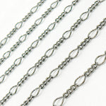 Load image into Gallery viewer, Black Rhodium Sterling Silver Long and Short Link Chain