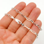 Load image into Gallery viewer, Sterling Silver Flat Long and Short Links Necklace