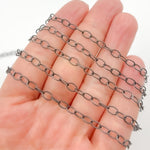 Load image into Gallery viewer, Black Rhodium Sterling Silver Twisted Cable Chain