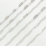 Load image into Gallery viewer, Sterling Silver Flat Paperclip Link Chain