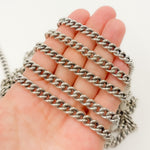 Load image into Gallery viewer, Oxidized Silver Heavy Curb Chain