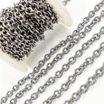 Load image into Gallery viewer, V268BR. Black Rhodium Sterling Silver Heavy Oval Link Chain