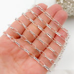 Load image into Gallery viewer, Sterling Silver Smooth Paperclip Chain