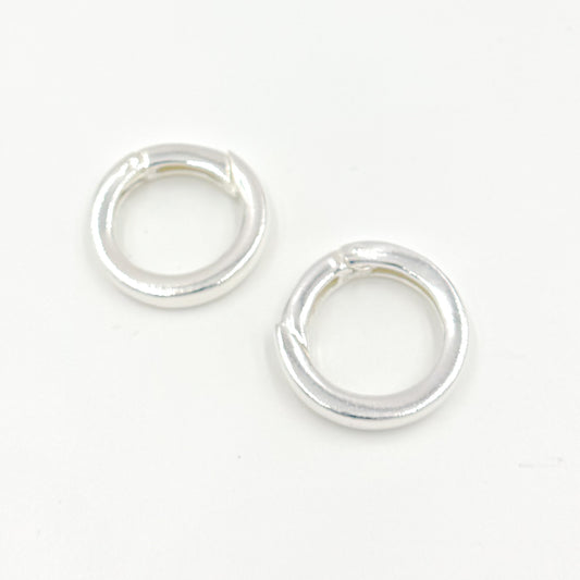 23MM White Sterling Silver Round Clasp