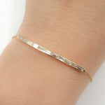 Load image into Gallery viewer, 14K Solid Gold Baguette Diamond Bracelet