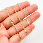 Load image into Gallery viewer, 14k Solid Gold Flat Marina Link Chain