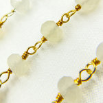 Load image into Gallery viewer, Natural Chalcedony Gold Plated Wire Chain.