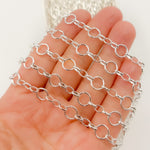 Load image into Gallery viewer, Sterling Silver Smooth 1 Round & 3 Oval Link Chain