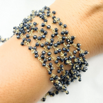 Load image into Gallery viewer, Coated Back Spinel Cluster Dangle Gold Plated Wire Chain
