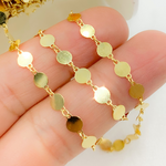 Load image into Gallery viewer, Gold Plated 925 Sterling Silver Flat Disc Chain.
