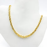 Load image into Gallery viewer, TRE003. 14K Solid Gold Hollow Byzantine Necklace