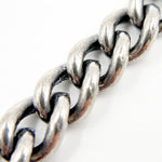 Load image into Gallery viewer, Oxidized Sterling Silver Smooth Curb Chain