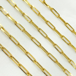Load image into Gallery viewer, Gold Plated 925 Sterling Silver Diamond Cut Paperclip Chain