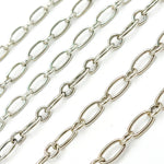 Load image into Gallery viewer, Oxidized Sterling Silver Smooth Long and Short Link Chain