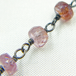 Load image into Gallery viewer, Multi Sapphire Ombre Oxidized Wire Chain.