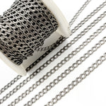 Load image into Gallery viewer, Oxidized Sterling SilverCurb Chain