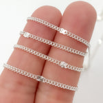 Load image into Gallery viewer, Sterling Silver Curb and Diamond Cut Link Chain