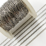 Load image into Gallery viewer, Oxidized Sterling Silver Marina Link Chain