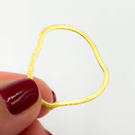 Load image into Gallery viewer, Gold-plated Sterling Silver Brushed Uneven Connector