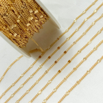 Load image into Gallery viewer, 14k Gold Filled Curb and Diamond Cut Marina Link Chain