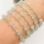 Load image into Gallery viewer, Aquamarine Sterling Silver Wire Chain