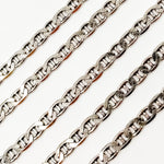 Load image into Gallery viewer, Oxidized Sterling Silver Flat Marina Chain
