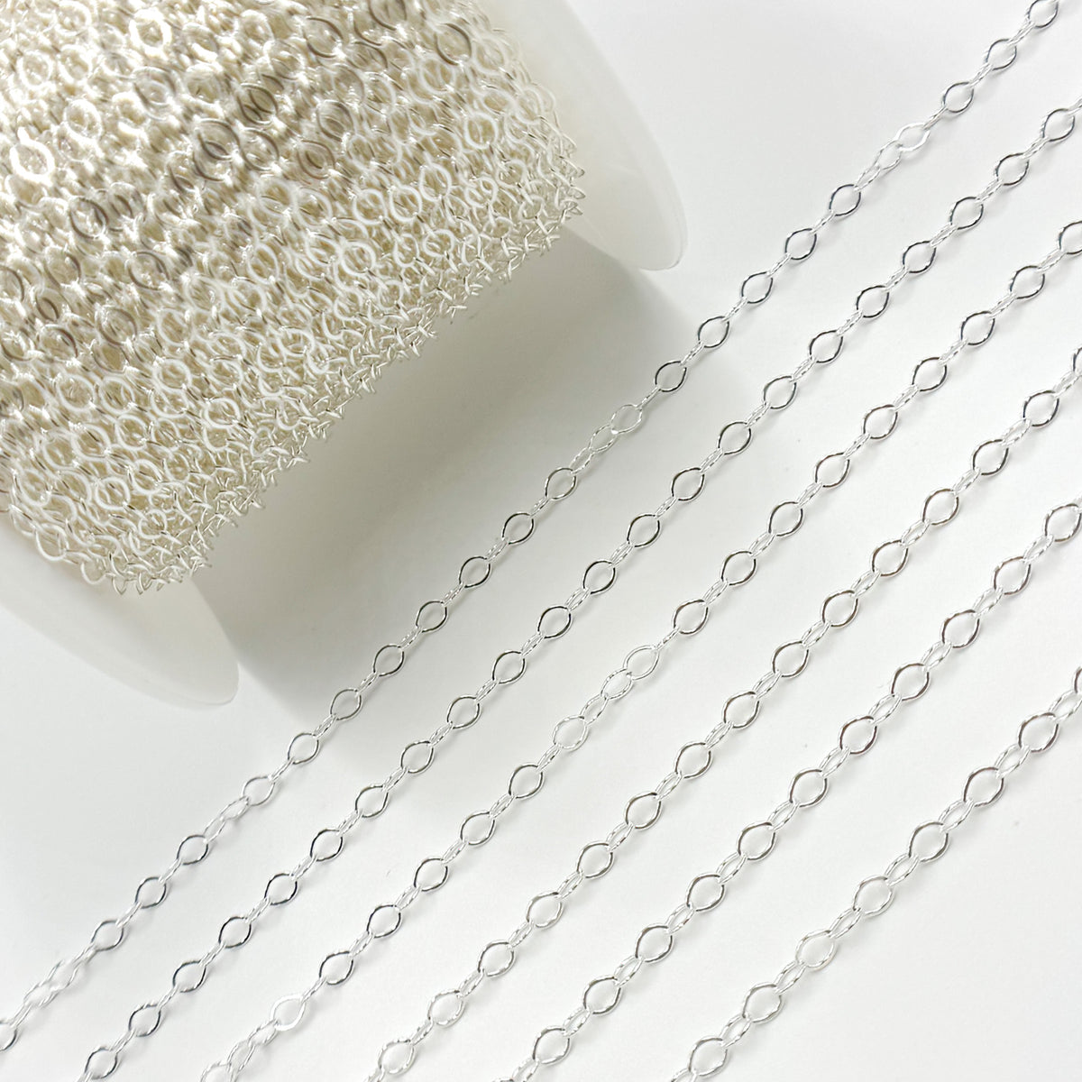 Sterling Silver Flat Cable Link Chain