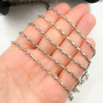 Load image into Gallery viewer, Oxidized 925 Sterling Silver Bar Link Chain