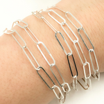 Load image into Gallery viewer, 925 Sterling Silver Flat Paperclip Link Chain