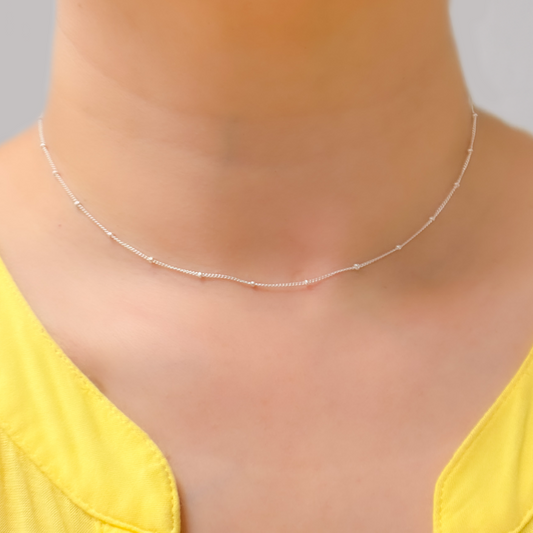 Sterling Silver Satellite Necklace