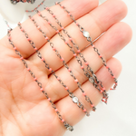 Load image into Gallery viewer, Coral with CZ Oxidized Wire Chain.