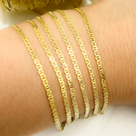 Load image into Gallery viewer, Gold Plated 925 Sterling Silver Flat Marina Chain.