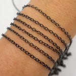 Load image into Gallery viewer, Black Rhodium Sterling Silver Smooth Oval Link Chain