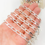 Load image into Gallery viewer, Sterling Silver Flat Paperclip Chain