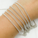 Load image into Gallery viewer, Sterling Silver Curb Link Chain