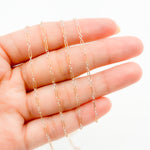 Load image into Gallery viewer, XM1003TT. 14k Gold Filled 1 Long & 3 Sterling Silver Short Link Chain