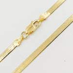 Load image into Gallery viewer, Gold Plated 3.4mm Herringbone Necklace